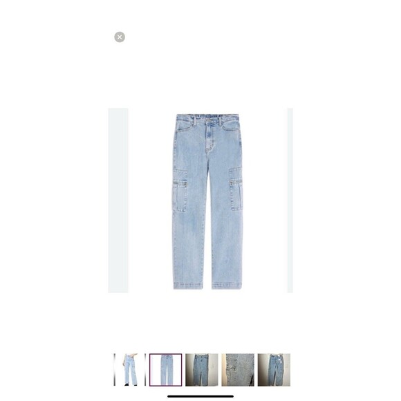 We Wore What Utility Straight Leg Med Wash 31 Cargo - Picture 2 of 13